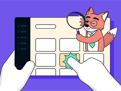 Tech Blog Illustration — User test artwork design digital illustration esignature fox graphic design illust illustration illustrator interface tech ui user test yousign