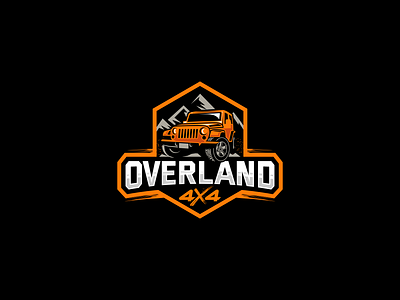 Overland 4X4 Offroad Logo 4x4 adventure branding car design dirt flat graphic design illustration logo logo badge logo design mountain offroad overland sport