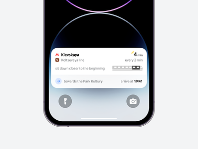 Live Activities Widget for Yandex Metro app concept design figma live lock metro route subway widget yandex