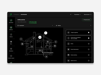 AXEL.R - Refonte UX UI app mobile pour Expert Bâtiment branding building construction dark mode design graphic design house icons logo osedea ui ux