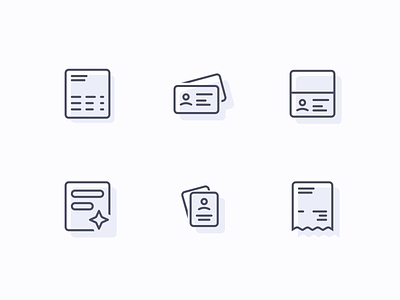 Simple document type icons design document flat graphic design icon id illustration invoice lineart minimal minimalist outline passport receipt simple symbol type vector