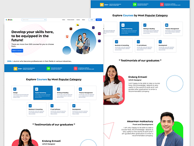 Online Course Landing Page UI Design course web design figma online course online course web rizky rizky ardias ui uiux design web design website design