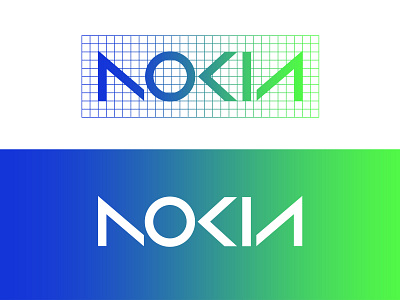 Nokia Redesign design font gradient grid idea identity letter logo mobile nokia rebranding redesign typograhy