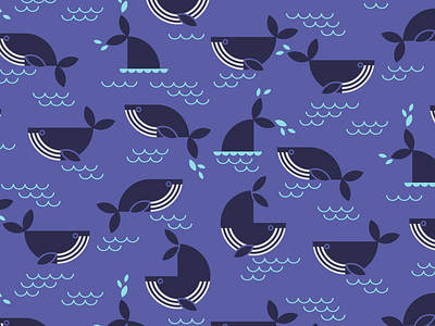 Whale Pattern design graphic design illustration pattern vector