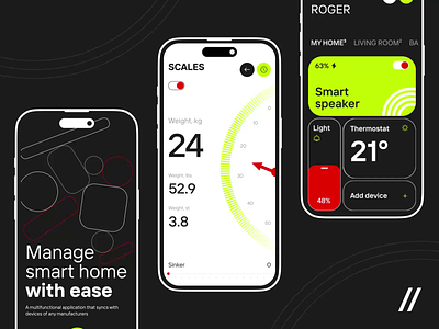Smart Home Mobile IOS App android animation app app design control dark theme dashboard design design ui device ios mobile mobile app motion online smart smart home ui ux
