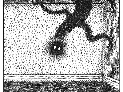 Creeper art artist artwork black and white drawing hand drawn horror illustration ink monster scary