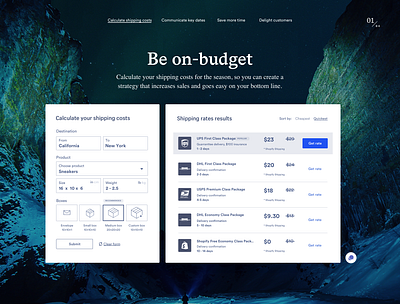 Shipping Calculator Wireframe dashboard shipping wireframe