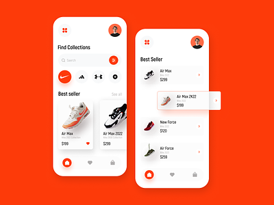 Nike Ui App - Ecommerce Shoes Ui Design air force air max ecom app ecommerce app nike nike app nike shoes shoes ui design ui