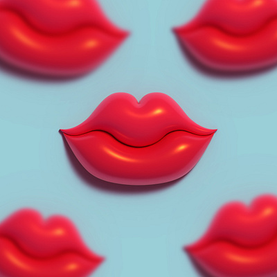 Juicy lips 3d illustration 3d adobe illustrator design graphic design illustration lips pink