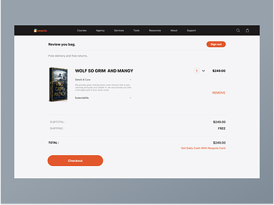 Ecommerce minimal - Product Page UXUI add to cart books buy book cart checkout clean e commerce ecommerce minimal minimalism minimalistic shopify shopping shopping bag ui ux web design web page web shop website