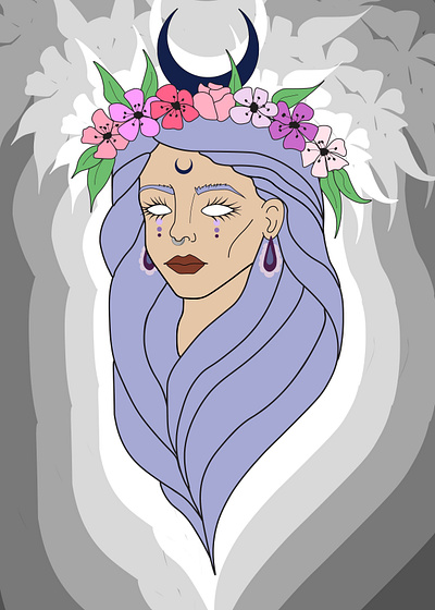 Mystic Goddess design digital design drawing graphic design illustration illustrator
