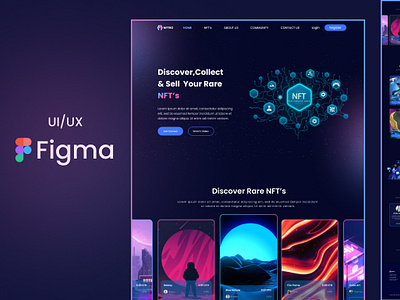 NFT Landing page website design ui ux figma nft collection section nft cta section nft hero section nft homepage nft homepage design nft landing page nft landing page design nft landing page figma nft marketplace nft ui nft ui design nft ui ux nft web ui design nft website nft website design responsive design ui uiux user interface ux