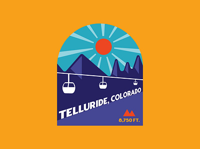 Telluride, Colorado Badge - Human Nature Designs branding colorado design graphic design illustration logo mountain mountain design outdoor outdoor brand outdoor design outdoor illustration ski ski design ski illustration telluride vector