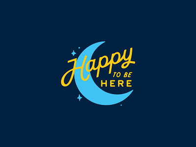 Happy to be here design hand drawn illustration illustrator lettering outdoors vintage