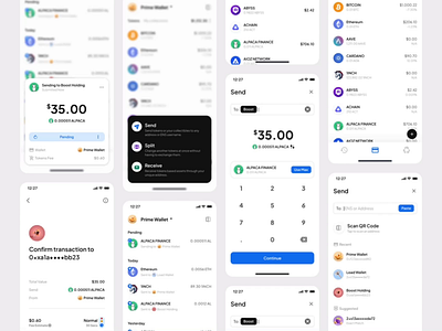 Crypto Wallet - Mobile app 🔉 1inch aave abyss achain alpaca finance animation app bitcoin blockchain cardano chart clean crypto currency crypto exchange design eth ethereum flat ui wallet