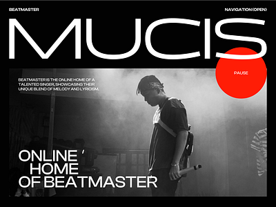 Web Design(UX+UI) for BeatMaster: Creativity of a Rapper singer concept creative dailyui design figma hip hop minimal modern music musician product design rap red singer ui uiux ux web webdesign website