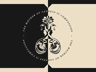 the mother of sadness is compassion adobe illustrator after effects art nouveau bittersweet book broken heart compassion crying heart illustration mantra mother quote sad sadness susan cane symmetry