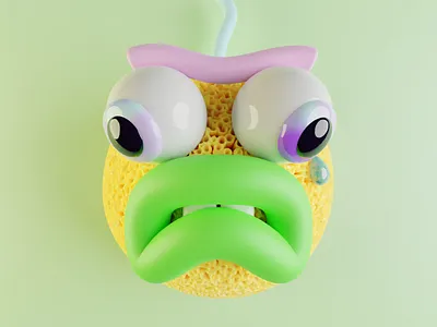 Sad Dot 3d 3d art art direction bitcoin blender blender3d blockchain character colorful crypto ethereum illustration mesh metaverse modeling pbr