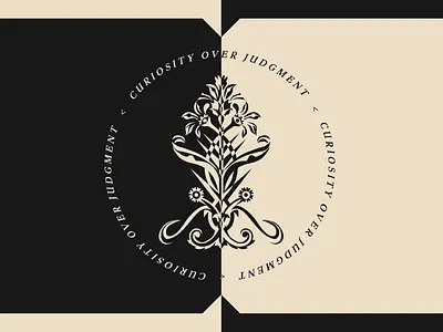 curiosity over judgment adobe illustrator after effects art nouveau curiosity curious eyes floral flowers illustration judgment kassandra leaves mantra pedals symmetry yoga