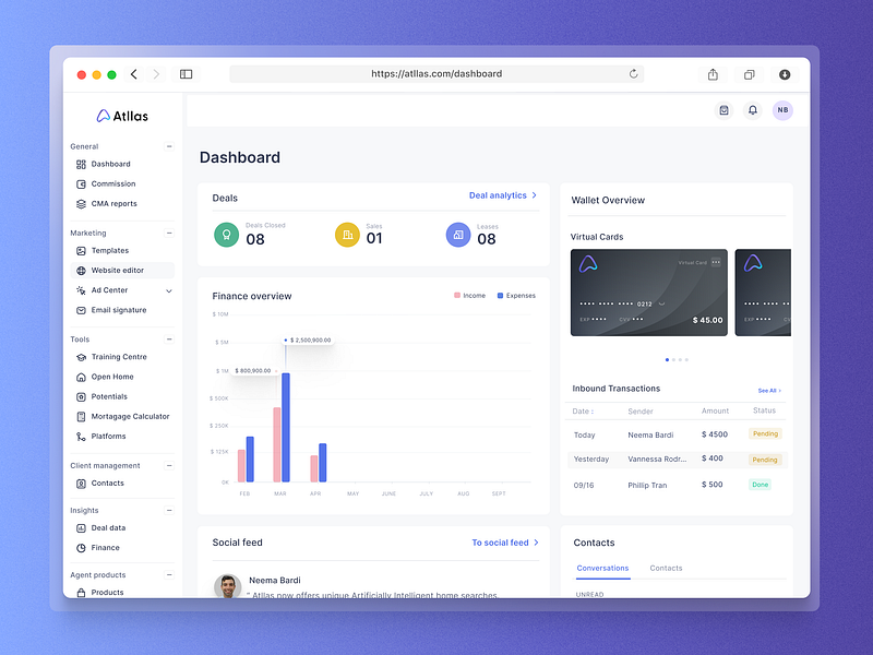 Dashboard design for Atllas analytics dashboard design product design ui uidesign uidesigner uiux ux uxdesign