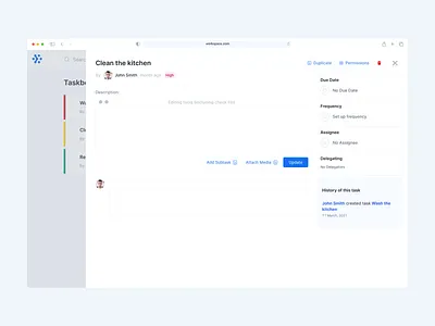 Workspace — Task Management design marketplace tabs task ui ux web web design