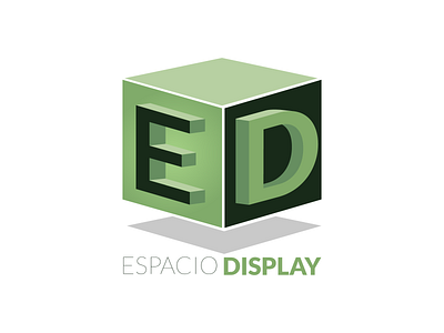 Espacio Display Logo 3d logo branding cube design graphic design illustration logo stands logo typography vector