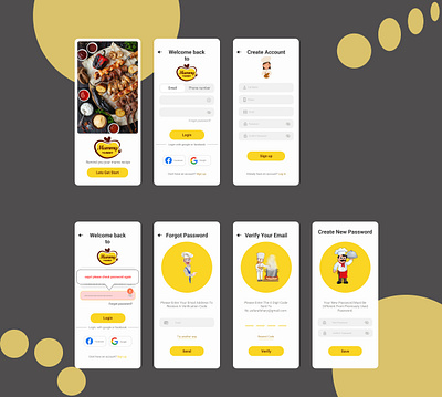 Restaurant App app design ui