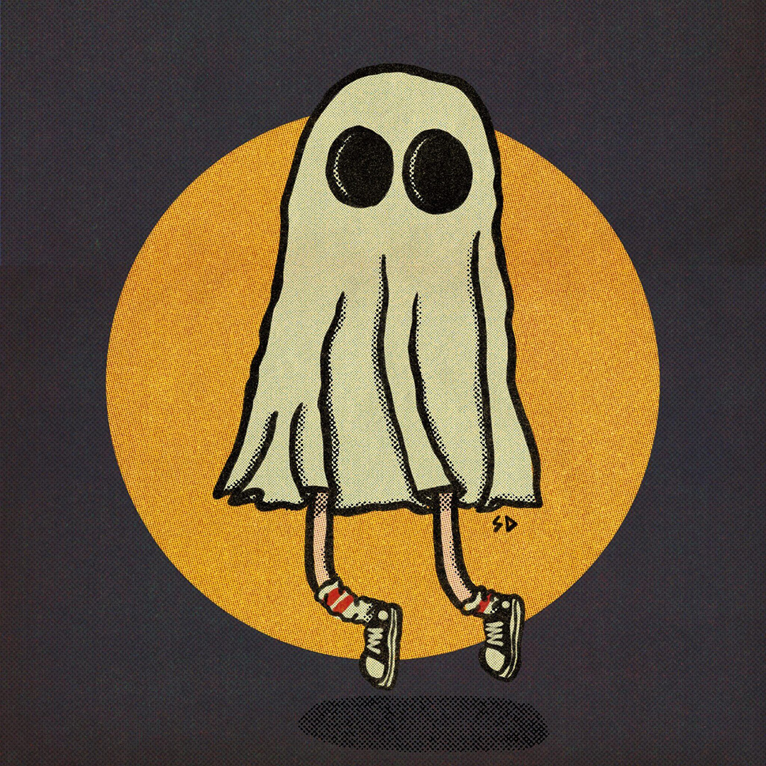 Lil' ghost boy art artwork character cute digital digital art digital artwork digital drawing digital illustration digitally drawing drawn fun ghost halloween illustration retro scary spooky texture