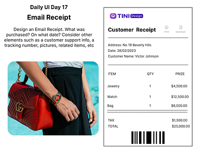 Email Receipt dailyui day 17 graphic design logo product design ui