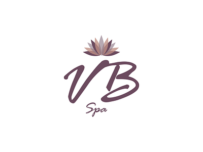 VB Spa Logo branding design graphic design illustration logo peace shades of gold shades of purple softness tranquility typography vector