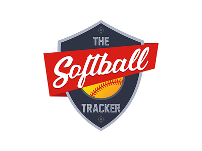 The Softball Tracker Logo app branding design graphic design illustration logo softball logo softball tracker logo sports app sports logo sports tech typography vector