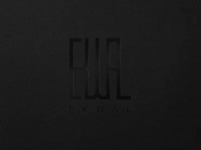 EKWAL Logo black and white brand brand identity bw lettering logo logo designer logo maker minimal minimalist photography premium premium brand type typoraphy