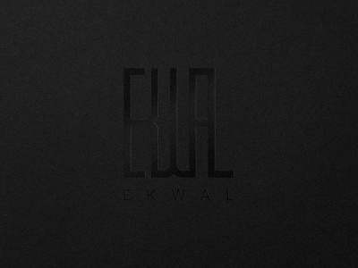 EKWAL Logo black and white brand brand identity bw lettering logo logo designer logo maker minimal minimalist photography premium premium brand type typoraphy