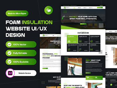 Foam Insulation Website UI/UX Design 🦄 design mockup ui ui design uiux web website website design webui