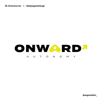 Onward | Daily Logo Challenge autonomy branding car daily logo challenge design driverless graphic design logo onward