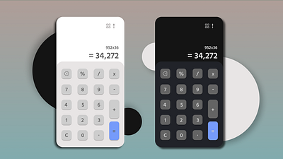 Calculator UI app graphic design illustration prototype ui