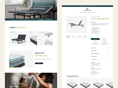 Symphony Sleep Website branding design graphic design illustration typography ui ux webdesign