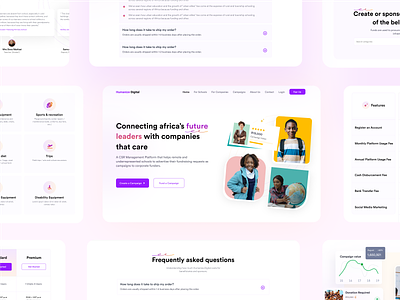 NGO Charity Website Platform branding child education education charity landing page learning website modern website ngo charity website platform ngo website school charity ui