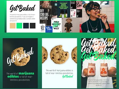 Get Baked edibles branding illustration logo vector