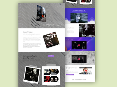 Suzanne Vega - Fan site (With Link) branding design graphic design ui ux web design