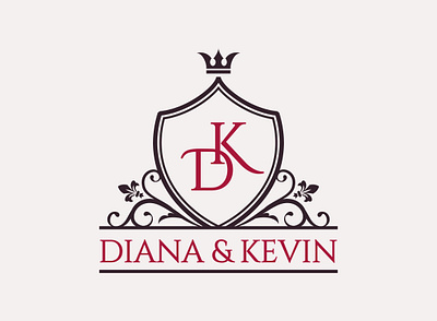 Wedding emblem coat of arms couple crown design emblem graphic design letters line monogram vector wedding