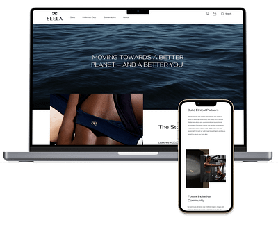 Seela, e-Commerce Design and Build design dtc ecommerce fashion graphic design mobile ux sustainable ux