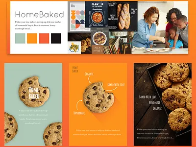 HomeBaked branding design flat illustration logo minimalist vector