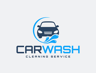 Carwash service logo auto branding car carwash clean cleaning design graphic design logo service vector wash