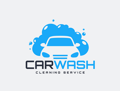 Carwash service logo auto branding car carwash clean cleaning design foam graphic design logo service vector wash