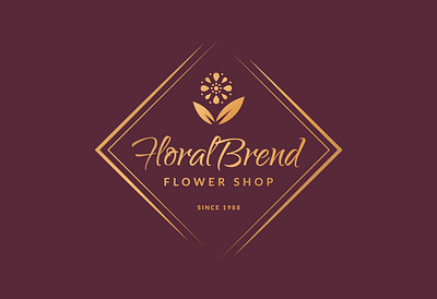 Flower shop logo branding design floral flower graphic design logo shop vector
