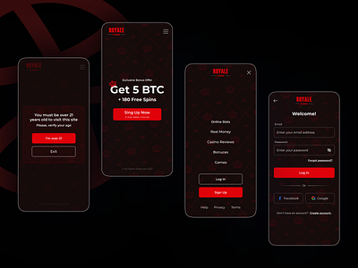 Royal Casino, Website casino design figma gambling ui ux uxui design website