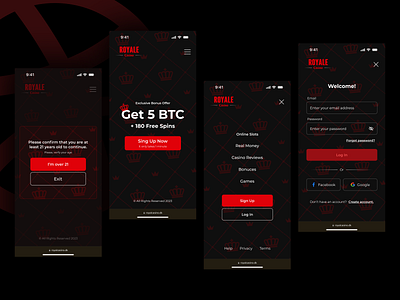 Royal Casino, Website casino design figma gambling ui ux uxui design website