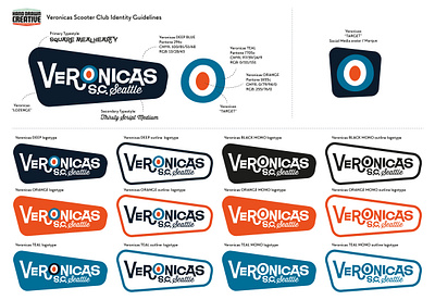 Veronicas – Scooter Club Logo Design club female first lambretta logo mod retro scooter typography vector vespa vintage