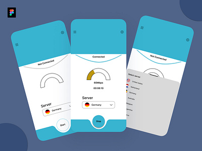 VPN MOBILE APP DESIGN app d app design design figma mobile app vpn mobile ui
